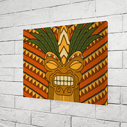 Холст прямоугольный Polynesian tiki ANGRY, цвет: 3D-принт — фото 2