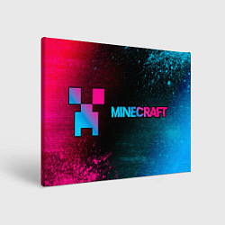 Холст прямоугольный Minecraft - Neon Gradient, цвет: 3D-принт