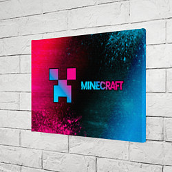 Холст прямоугольный Minecraft - Neon Gradient, цвет: 3D-принт — фото 2