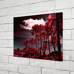 Холст прямоугольный Абстрактные красные деревья и облака, цвет: 3D-принт — фото 2