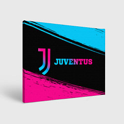 Картина прямоугольная Juventus - neon gradient: надпись и символ