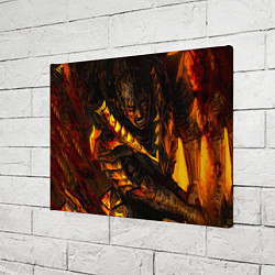 Холст прямоугольный Берсерк Гатс В Огне, цвет: 3D-принт — фото 2