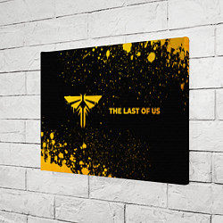 Холст прямоугольный The Last Of Us - gold gradient: надпись и символ, цвет: 3D-принт — фото 2