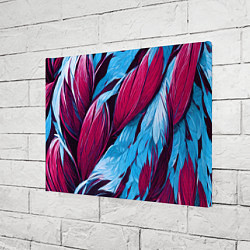 Холст прямоугольный Яркие экзотические перья, цвет: 3D-принт — фото 2