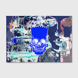 Холст прямоугольный Синий череп Барта Симпсона, цвет: 3D-принт — фото 2