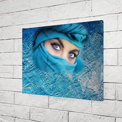 Холст прямоугольный Синеглазая девушка в хиджабе, цвет: 3D-принт — фото 2