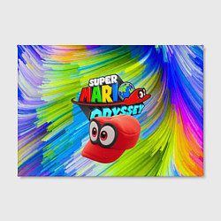 Холст прямоугольный Super Mario Odyssey - Nintendo - Бейсболка, цвет: 3D-принт — фото 2