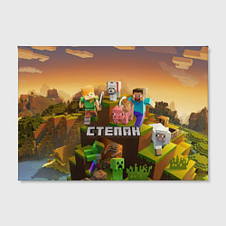 Холст прямоугольный Степан Minecraft, цвет: 3D-принт — фото 2