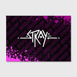 Холст прямоугольный Stray pro gaming: надпись и символ, цвет: 3D-принт — фото 2