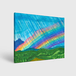 Холст прямоугольный Летний дождь радуга, цвет: 3D-принт