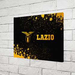 Холст прямоугольный Lazio - gold gradient: надпись и символ, цвет: 3D-принт — фото 2