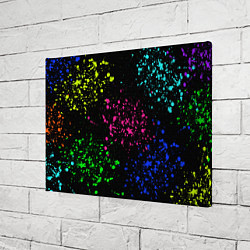 Холст прямоугольный Брызги неоновых красок, цвет: 3D-принт — фото 2