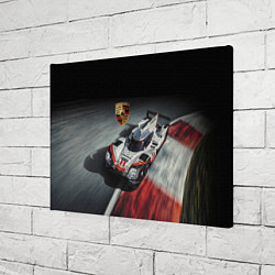 Холст прямоугольный Porsche - racing team - motorsport, цвет: 3D-принт — фото 2