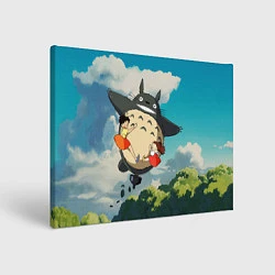Холст прямоугольный Flight Totoro, цвет: 3D-принт