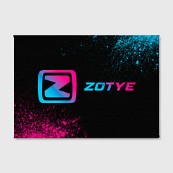 Холст прямоугольный Zotye - neon gradient: надпись и символ, цвет: 3D-принт — фото 2