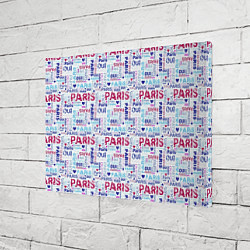 Холст прямоугольный Парижская бумага с надписями - текстура, цвет: 3D-принт — фото 2