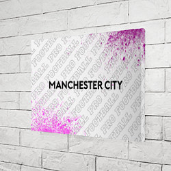 Холст прямоугольный Manchester City pro football: надпись и символ, цвет: 3D-принт — фото 2