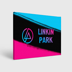 Картина прямоугольная Linkin Park - neon gradient: надпись и символ