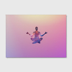 Холст прямоугольный Поза лотоса в йоге, цвет: 3D-принт — фото 2