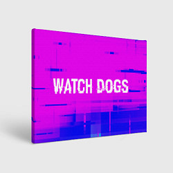 Картина прямоугольная Watch Dogs glitch text effect: надпись и символ