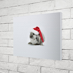 Холст прямоугольный Рождественский кролик - 2023, цвет: 3D-принт — фото 2