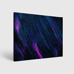 Холст прямоугольный Звёздное абстрактное фиолетовое небо, цвет: 3D-принт