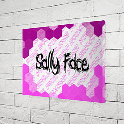 Холст прямоугольный Sally Face pro gaming: надпись и символ, цвет: 3D-принт — фото 2