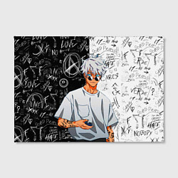 Холст прямоугольный Сатору Годжо в очках - магическая битва, цвет: 3D-принт — фото 2
