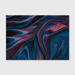 Холст прямоугольный Абстрактные фиолетовые и синие волны с блёстками, цвет: 3D-принт — фото 2
