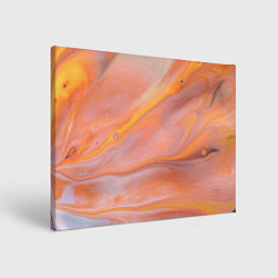 Холст прямоугольный Оранжевая река и краски, цвет: 3D-принт