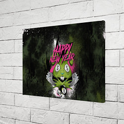 Холст прямоугольный Geen rabbit happy new year, цвет: 3D-принт — фото 2