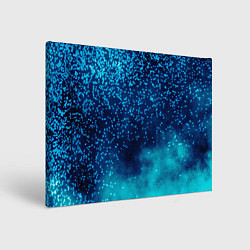 Холст прямоугольный Градиент голубой и синий текстурный с блестками, цвет: 3D-принт