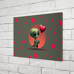 Холст прямоугольный Влюбленный инопланетянин, цвет: 3D-принт — фото 2