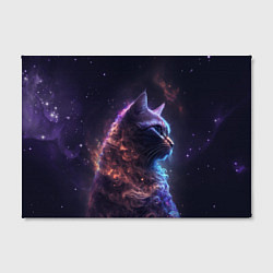 Холст прямоугольный Кошка в космосе туманность, цвет: 3D-принт — фото 2