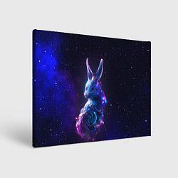 Холст прямоугольный Космический звёздный кролик, цвет: 3D-принт