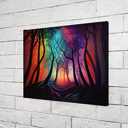 Холст прямоугольный Разноцветный неоновый лес, цвет: 3D-принт — фото 2