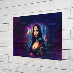 Холст прямоугольный Cyberpunk Mona Lisa, цвет: 3D-принт — фото 2