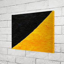 Холст прямоугольный Черно-желтые масляные краски, цвет: 3D-принт — фото 2