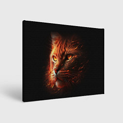 Холст прямоугольный Огненный рыжий кот, цвет: 3D-принт