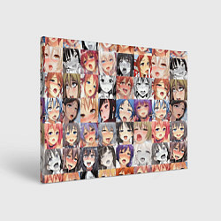 Холст прямоугольный Anime hentai ahegao manga, цвет: 3D-принт
