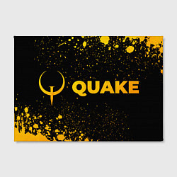 Холст прямоугольный Quake - gold gradient: надпись и символ, цвет: 3D-принт — фото 2