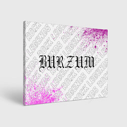 Холст прямоугольный Burzum rock legends: надпись и символ, цвет: 3D-принт