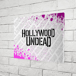 Холст прямоугольный Hollywood Undead rock legends: надпись и символ, цвет: 3D-принт — фото 2