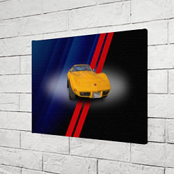 Холст прямоугольный Классический спорткар Chevrolet Corvette Stingray, цвет: 3D-принт — фото 2