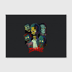 Холст прямоугольный Simpsons zombie, цвет: 3D-принт — фото 2