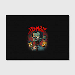 Холст прямоугольный Зомби в стиле Симпсонов, цвет: 3D-принт — фото 2