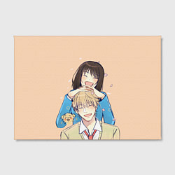 Холст прямоугольный Мицуми и Сосуке - Долой безделье, цвет: 3D-принт — фото 2