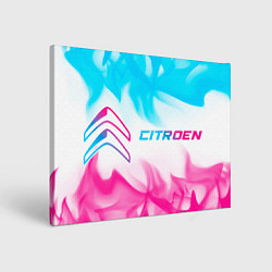 Картина прямоугольная Citroen neon gradient style: надпись и символ