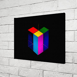 Холст прямоугольный Многосторонний цветной куб, цвет: 3D-принт — фото 2
