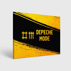 Картина прямоугольная Depeche Mode - gold gradient: надпись и символ